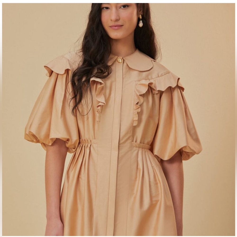 Farm Rio Ruffle Puff-Sleeve Mini Dress - Picture 6 of 12
